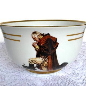Danbury Mint George Washington at Prayer Bowl - Hand Décor & Trim with 22kt Gold